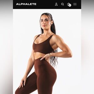 Alphalete set: amplify excel bra and contour leggings